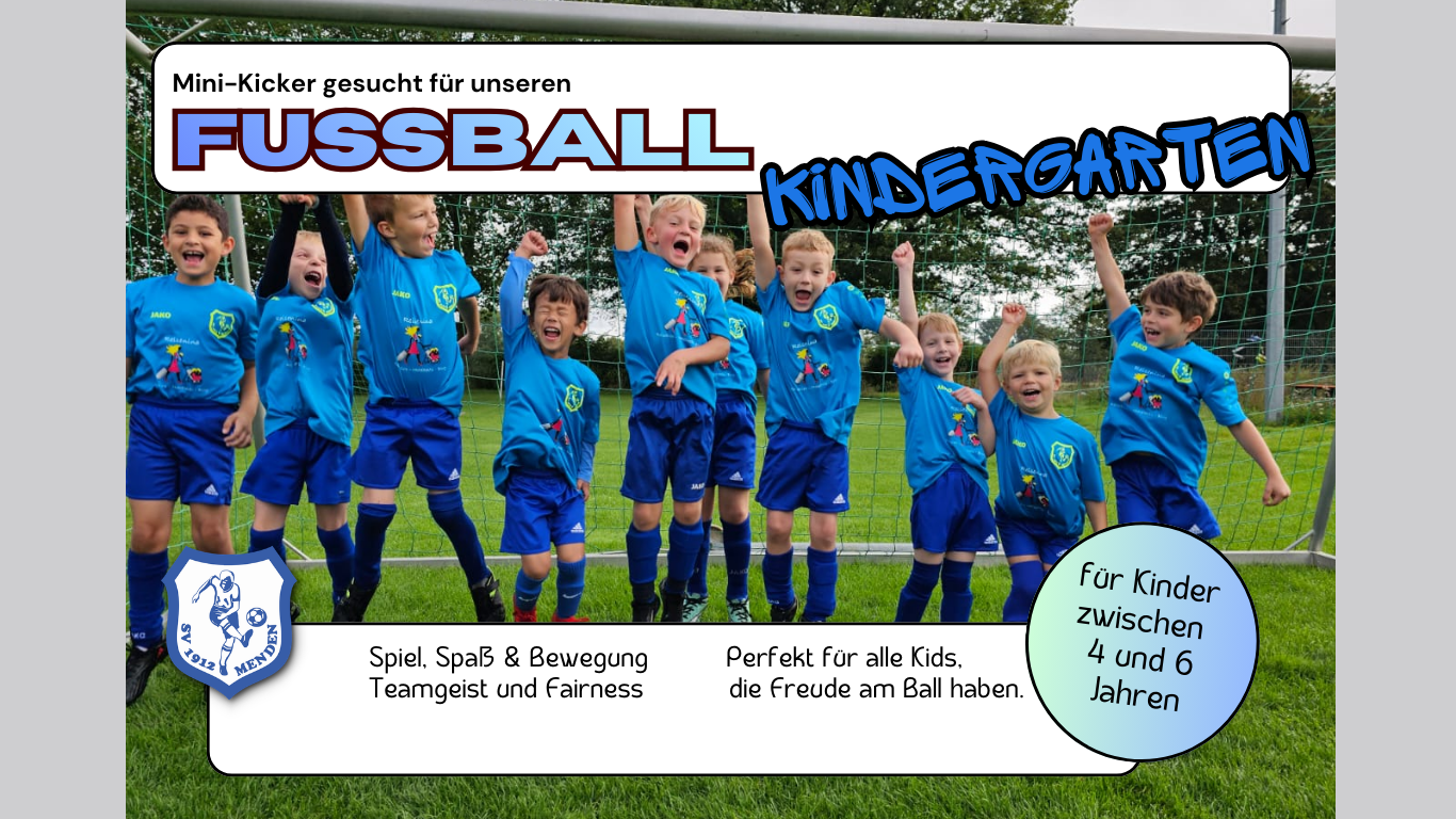 Mini-Kicker für unseren Fußballkindergarten gesucht! 