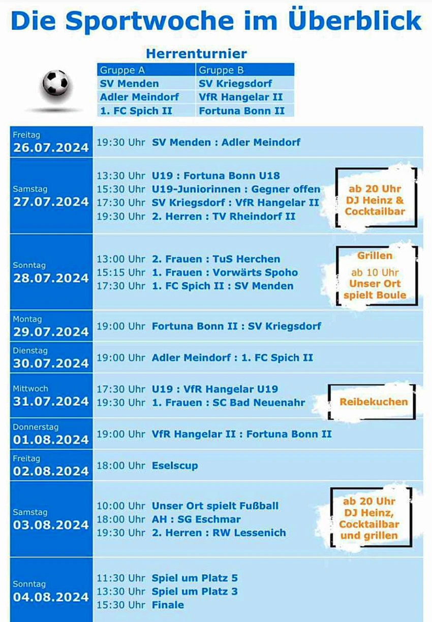 Die Sportwoche 2024 im Überblick